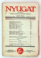 1935 A Nyugat című folyóirat XXIV. évfolyamának 11. száma, benne Zelk Zoltán, Déry Tibor és mások írásaival