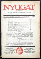 1937 A Nyugat című folyóirat XXX. évfolyamának 12. száma, benne Szabó Lőrinc, Illyés Gyula, Weöres Sándor és mások írásaival