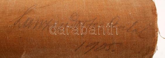 Lanzendorfer Antal: Pipázó vadász. Olaj, vászon, hátul jelzett, sérült, 45×38 cm