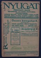 1915 A Nyugat című folyóirat VIII. évfolyamának 17. száma, benne Ady Endre, Kaffka Margit és mások írásaival