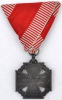 1916. "Károly - Csapatkereszt" cink kitüntetés mellszalaggal T:2 Hungary 1916. "Karl Troop Cross" zinc decoration with ribbon C:XF