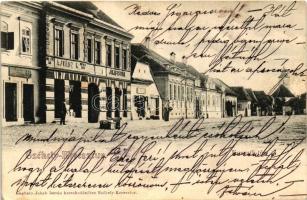 Székelykeresztúr, Kossuth tér, Ajvász K., Zimmermann és Jakab István üzlete / square, shops
