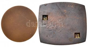 1967. "Csepel Vas- és Fémművek 75 év 1892-1967." Br emlékérem eredeti tokban (60mm) + 1968...