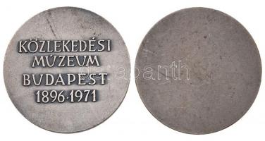1971. "Közlekedési Múzeum Budapest 1896-1971." fém emlékérem eredeti tokban (60mm) + 1975....
