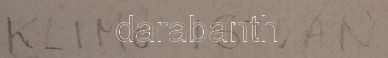 Klimó István (1883-1961): Aratás. Pasztell, papír, jelzett, paszpartuban, 40×50 cm