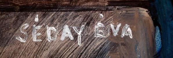 Séday jelzéssel: Virágcsendélet, olaj, fa, keretben, 46,5×34,5 cm