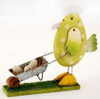 Húsvéti kellékek: "Frohe Ostern" feliratú kerti dísz, kiscsirkés asztali dísz, utóbbi kis ...