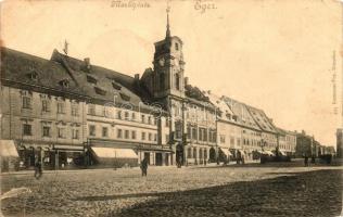 4 db RÉGI cseh városképes lap vegyes minőségben; Iglau, Teplitz, Eger, Pisek / 4 old Czech town-view...