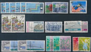 Europa CEPT motívum 1987-1996 52 db bélyeg teljes sorokkal 2 stecklapon, Europa CEPT 1987-1996 52 stamps