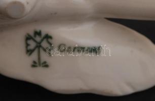 ENS gyertyatartó, porcelán, virággal, hibátlan, 14x5cm