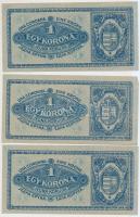 1920. 1K (3x) sorszámkövetők T:II-,III