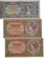 28db-os vegyes korona, pengő bankjegy gyűjtemény lefűzőmappában, közte két replika T:vegyes 
28pcs o...