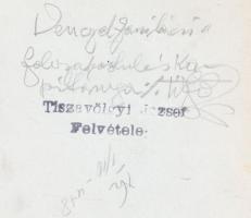 cca 1960 Venczel Janó bácsi, a Felszabadulás hajó kapitánya, Tiszavölgyi József felvétele, pecséttel...