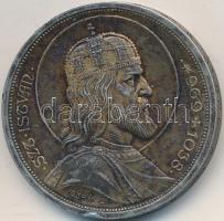 1938. 5P Ag "Szent István" T:2 patina Adamo P8.1