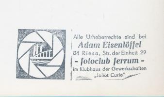 cca 1975 Adam Eisenhöffel: Asszonyok a szabász asztalon, pecséttel jelzett vintage fotóművészeti alk...