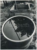 1975 Regős István Károly vintage fotóművészeti alkotása, feliratozva, 24x18 cm