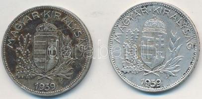 1939. 1P Ag (2x) T:2 patina