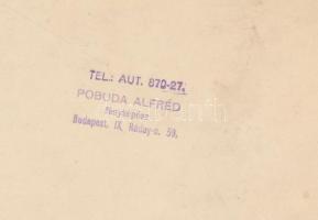 cca 1925 Pobuda Alfréd (1876-1942): vintage felvétele egy előkelő társaság vacsorájáról, 16x23 cm