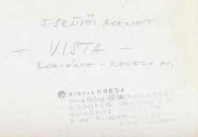 cca 1970 Kresz Albert: Románia, Kolozs megye, Vista, esküvői menet, pecséttel jelzett vintage fotó f...