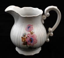 Hiányos régi Zsolnay teás készlet, matricás, jelzett, kopott