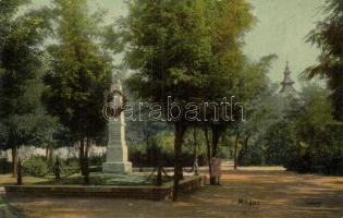 Módos, Sétatér, Ezredéves emlékmű; kapható a Pátria könykereskedésben / promenade, millenium monument (r)
