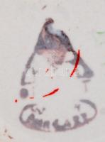 Gránit boros készlet kiöntővel, kézzel festett, jelzett, hibátlan