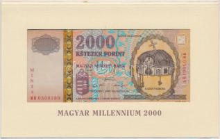 2000. "Millenium" 2000Ft "MINTA" felülnyomással, eredeti bontatlan díszcsomagolásban T:I