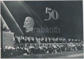 1967 Budapest, Erkel Színház, Biszku Béla ünnepi beszéde a Nagy Októberi Szocialista Forradalom 50. évfordulóján, 16x23 cm