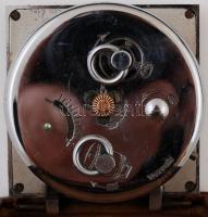 Swiz márkájú utazó óra, kopott bőrtokban, nem működik