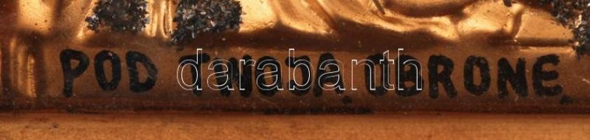 Madonna a kis Jézussal, lengyel ikon, "Pod twoją obronę" (= Oltalmad alá futunk) feliratta...