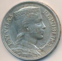 Lettország 1931. 5L Ag T:2 Latvia 1931. 5 Lati Ag C:XF Krause KM#9