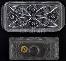 Cseh kristály vajtartó / Crystal butter holder