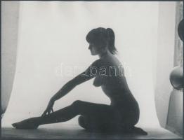 cca 1972 Sziluett fényképezés, 2 db finoman erotikus fénykép, 18x24 cm /
cca 1972 2 erotic photos, 1...