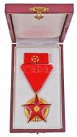 1957. "Vörös Csillag Érdemrend" aranyozott peremű zománcozott bronz kitüntetés mellszalago...