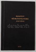 2 db műemléki tematikájú könyv: Budapest műemléképületeinek jegyzéke. 2. jav. kiad. Bp., 1955, Budap...