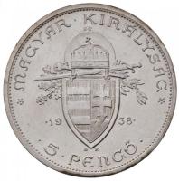 1938. 5P Ag "Szent István halálának 900. évfordulója" próbaveret "U.P." jelzésse...