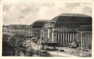 Leipzig, Hauptbahnhof / railway station, automobiles, Das Braune Band 1944 So. Stpl