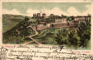 Fiume, Trsat, Castello Tersatto / castle, litho (fl)