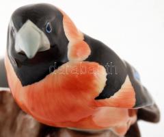 Herendi csóka (írószer tartó), kézzel festett, jelzett, hibátlan, m:20 cm, 13×13 cm