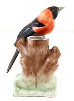 Herendi csóka (írószer tartó), kézzel festett, jelzett, hibátlan, m:20 cm, 13×13 cm