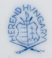 Herendi citromos bonbonier, kézzel festett, jelzett, hibátlan, m:10, 12×7 cm