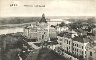 Arad, Kultúrpalota, Felső kereskedelmi iskola; kiadja Kerpel Izsó / cultural palace, school