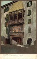Innsbruck, Goldenes Dachl / Golden Roof, Ottmar Zieher, artist signed, Emb. (EK)
