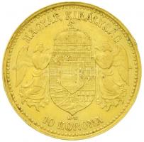 1904KB 10K Au "Ferenc József" (3.36g/0.900) T:3,2- sérült előlap 
Hungary 1904. 10 Korona ...