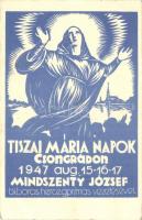 1947 Tiszai Mária napok Csongrádon, Mindszenty József bíboros hercegprímás vezetésével / Hungarian advertisement (EK)