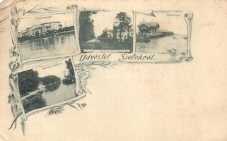 Siófok, fürdőtelep, kikötő, floral, Art Nouveau (b)