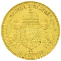 1906KB 10K Au "Ferenc József" (3.37g/0.900) T:2-
Hungary 1906. 10 Korona Au "Franz Jo...