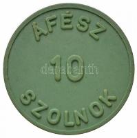 ~1970-1980. "ÁFÉSZ 10 Szolnok / Az erő szövetkezésében" műanyag zseton (30mm) T:2