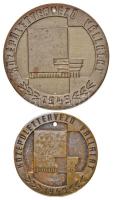 1967-1971. "Középülettervező Vállalat 1949 - Nívódíj" 2xklf Br és ezüstözött Br emlékérem (44mm,35mm) T:2,2-