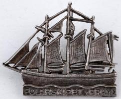 Norvégia DN "Fram sarki hajó" fém jelvény (41x35mm) T:2 Norway ND "The Polar Ship Fram" metal badge (41x35mm) C:XF